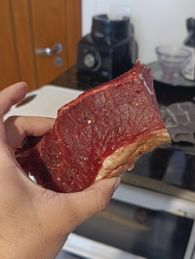Left RAW salted steak 4 days in the fridge, is it safe to eat?