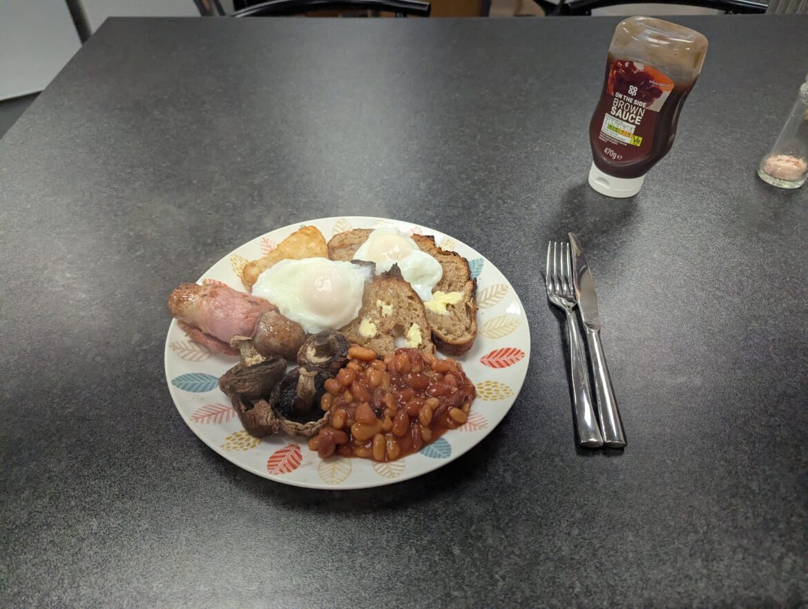 Early in to work to make workmates jealous of my breakfast