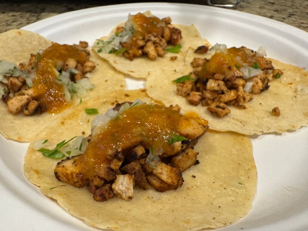 Chicken and mango habanero salsa