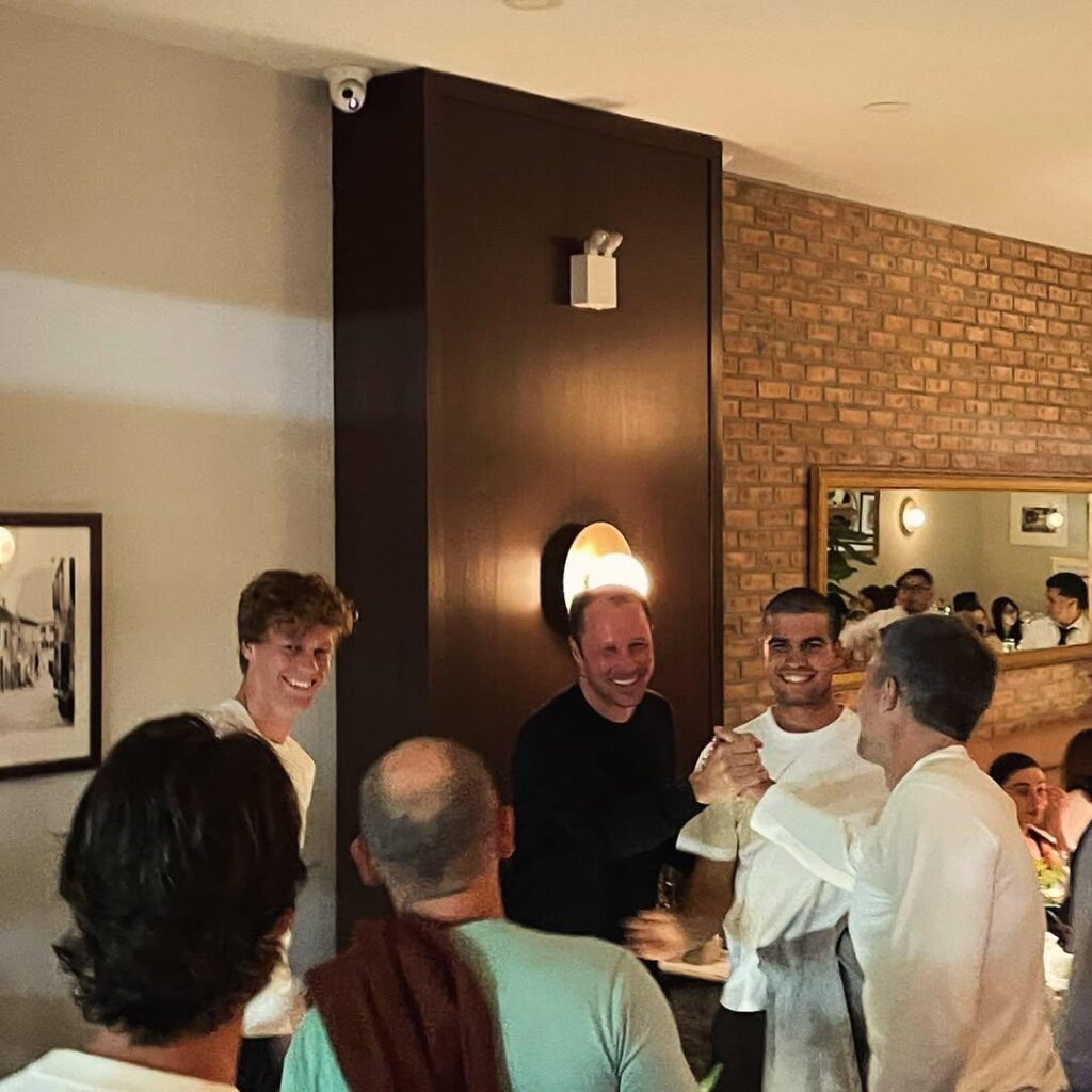Alcaraz and Sinner spotted dining at the same restaurant in NYC - is Osteria Delbianco good? Or the concierge’ cousin?