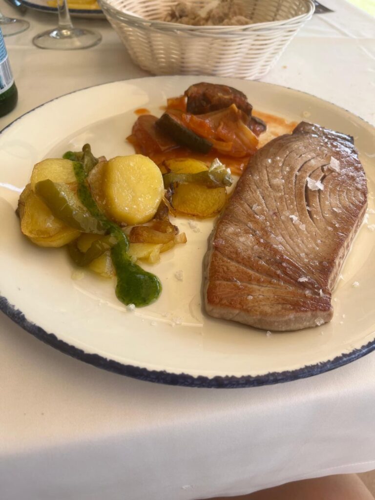 Tuna and other dishes in the south of Spain