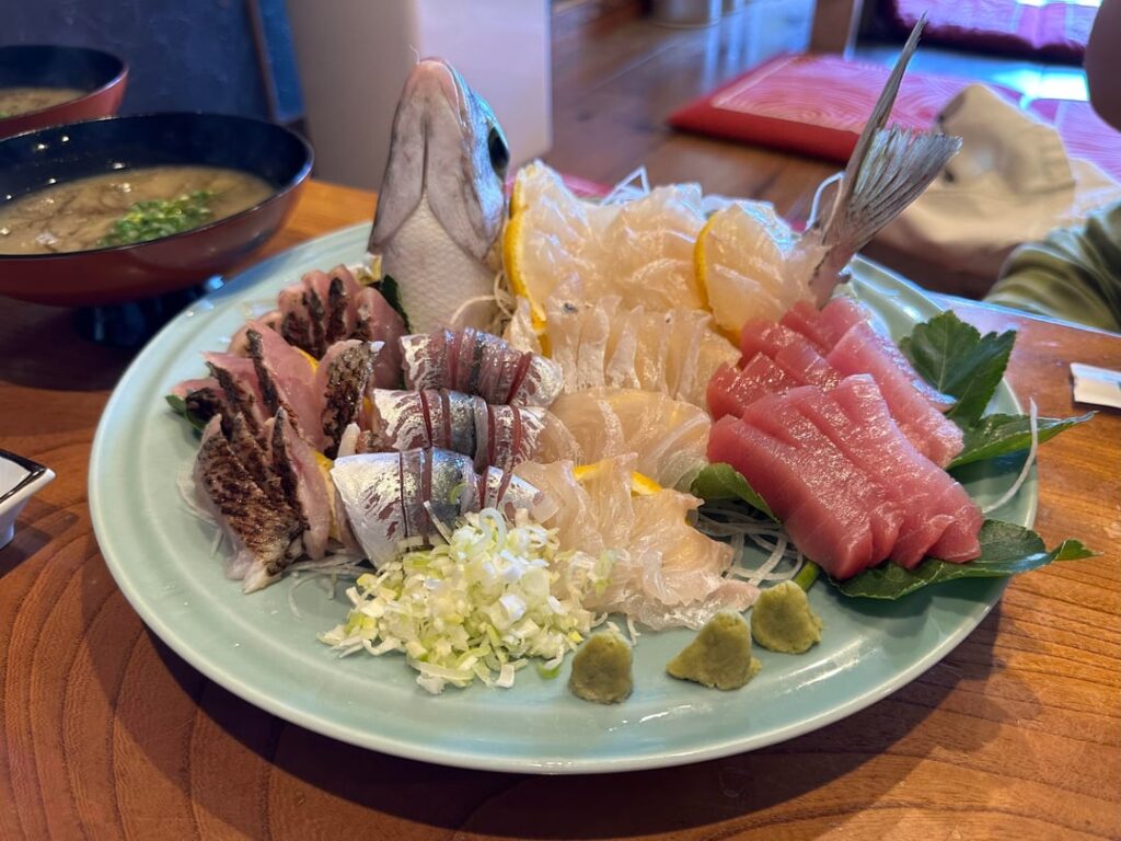 Local Sashimi plates from across the Izu Peninsula, Japan