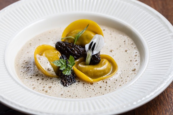 Tortellini with morels.