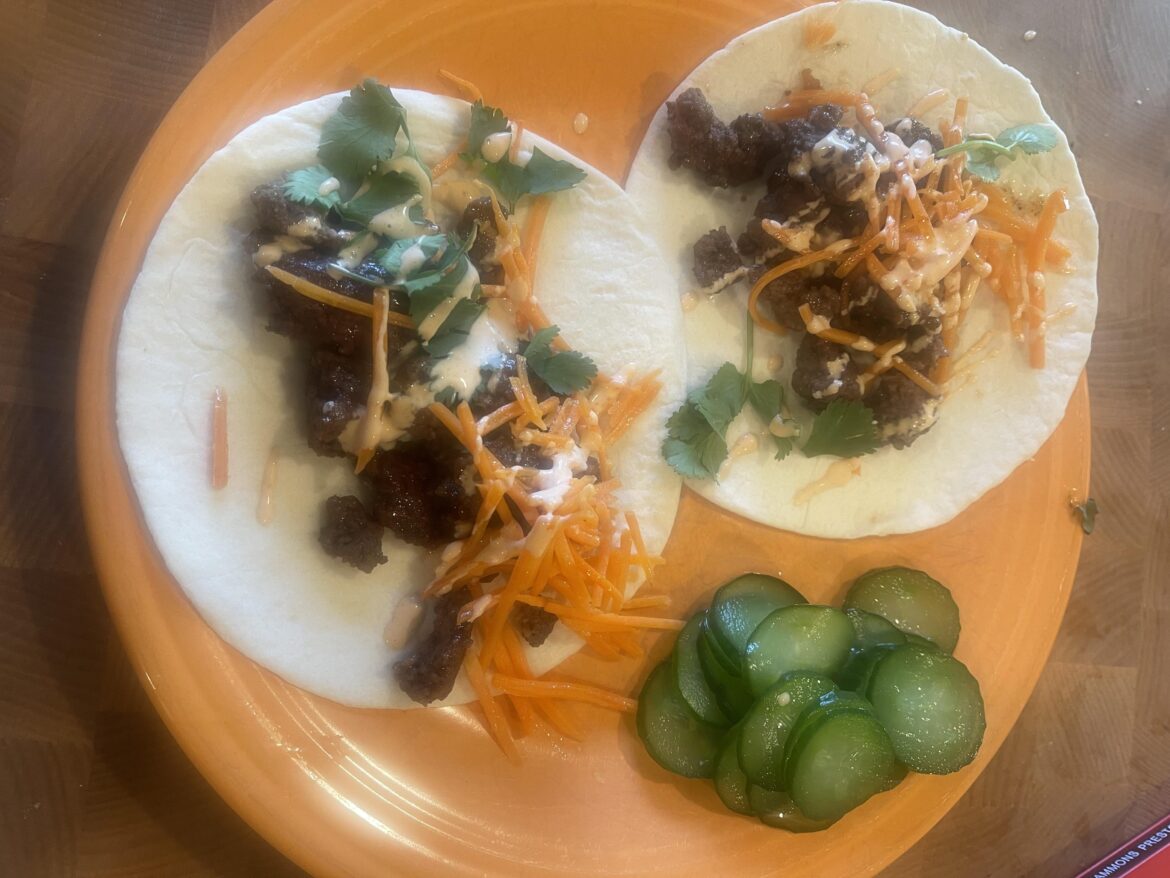 Banh-Mi Beef Tacos