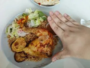 Taibah Arabic - chicken thigh hand comparison