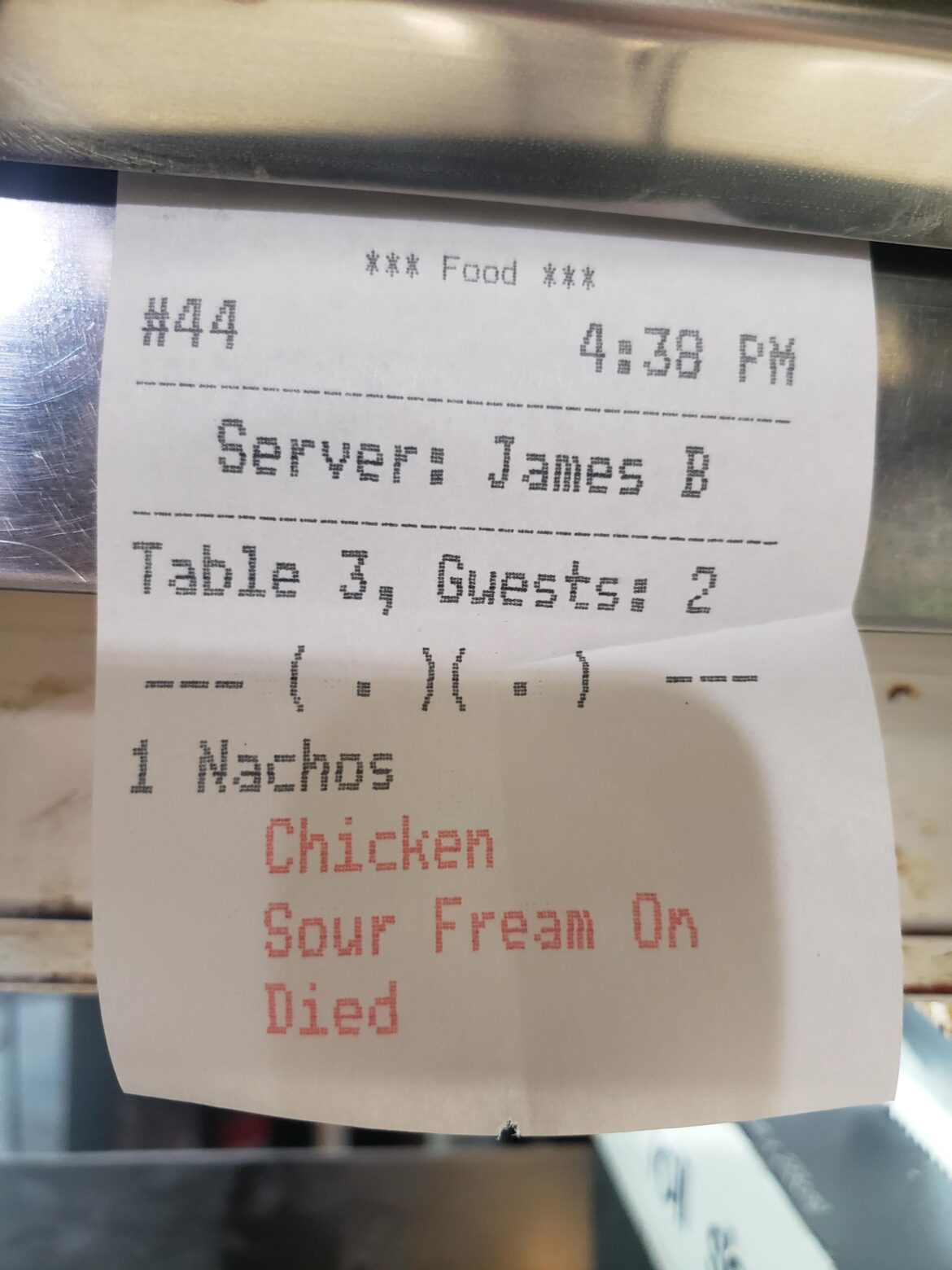 James can't help his excessive typos