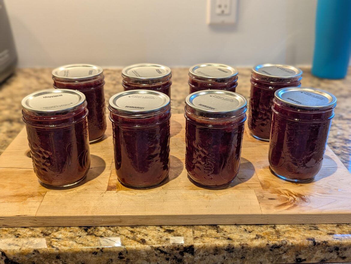 Pomona's Pectin plum jam