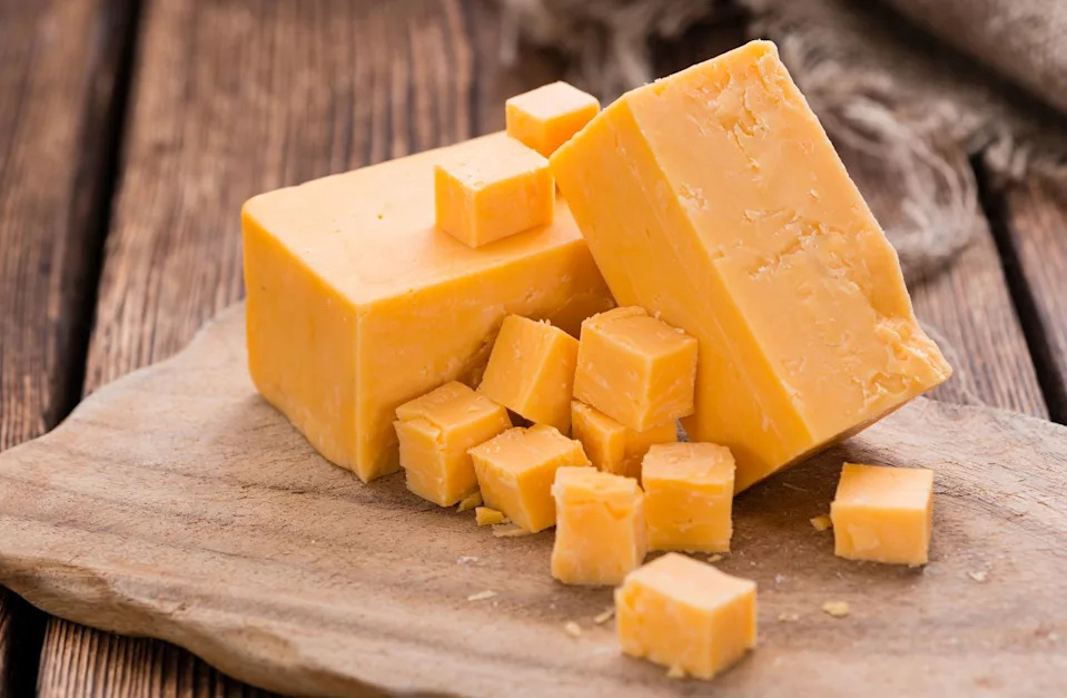portion of cheddar