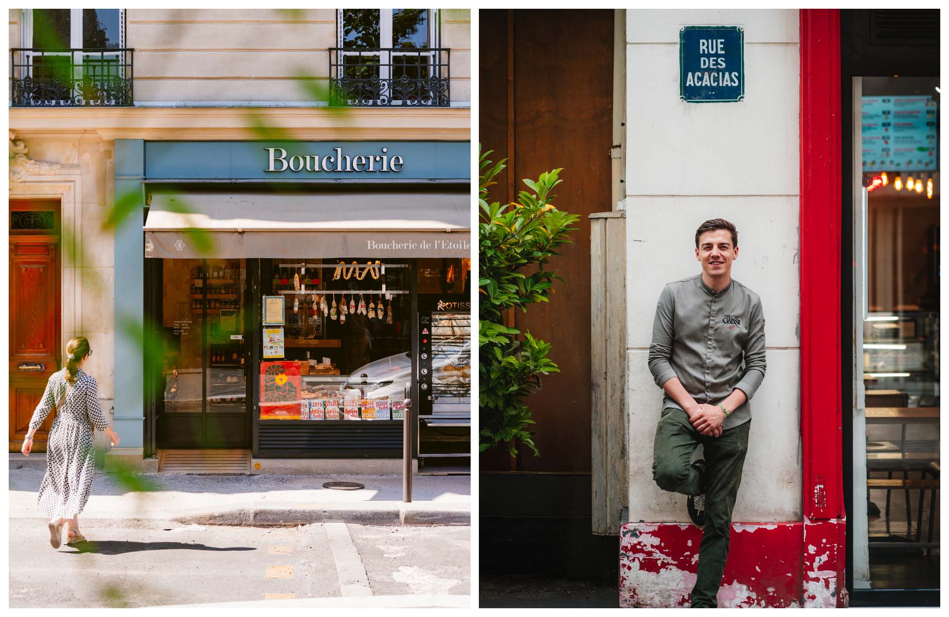 The chef feels right at home in his restaurant's neighborhood in Paris. © Mary Quincy / The MICHELIN Guide