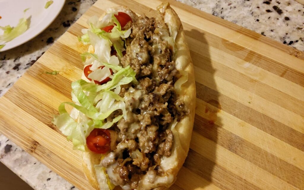 Tried my hand on making NY chopped cheese. Grilled with onions and American cheese.