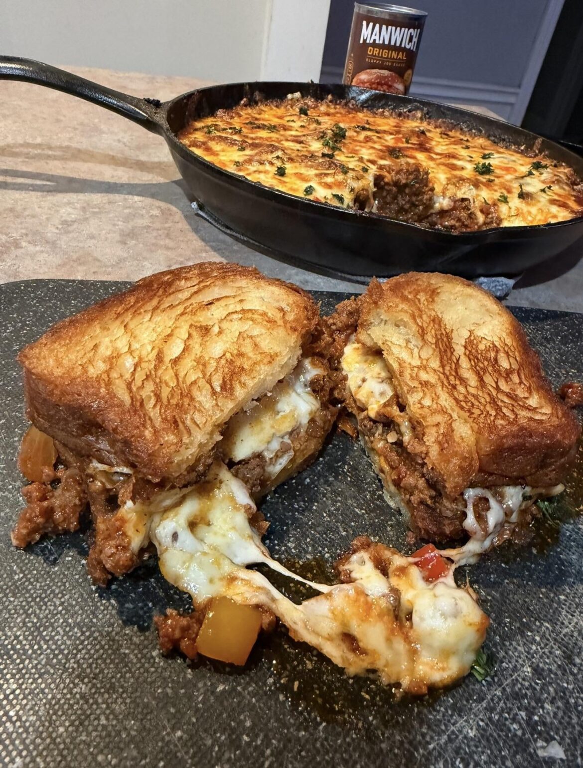 Sloppy Joe on Croissant Toast