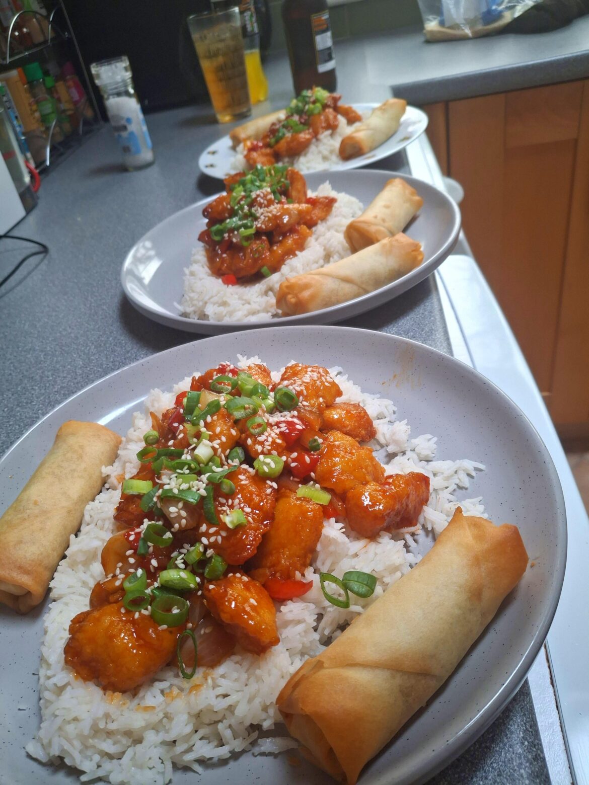 Korean chilli and garlic chicken i made for tea tonight