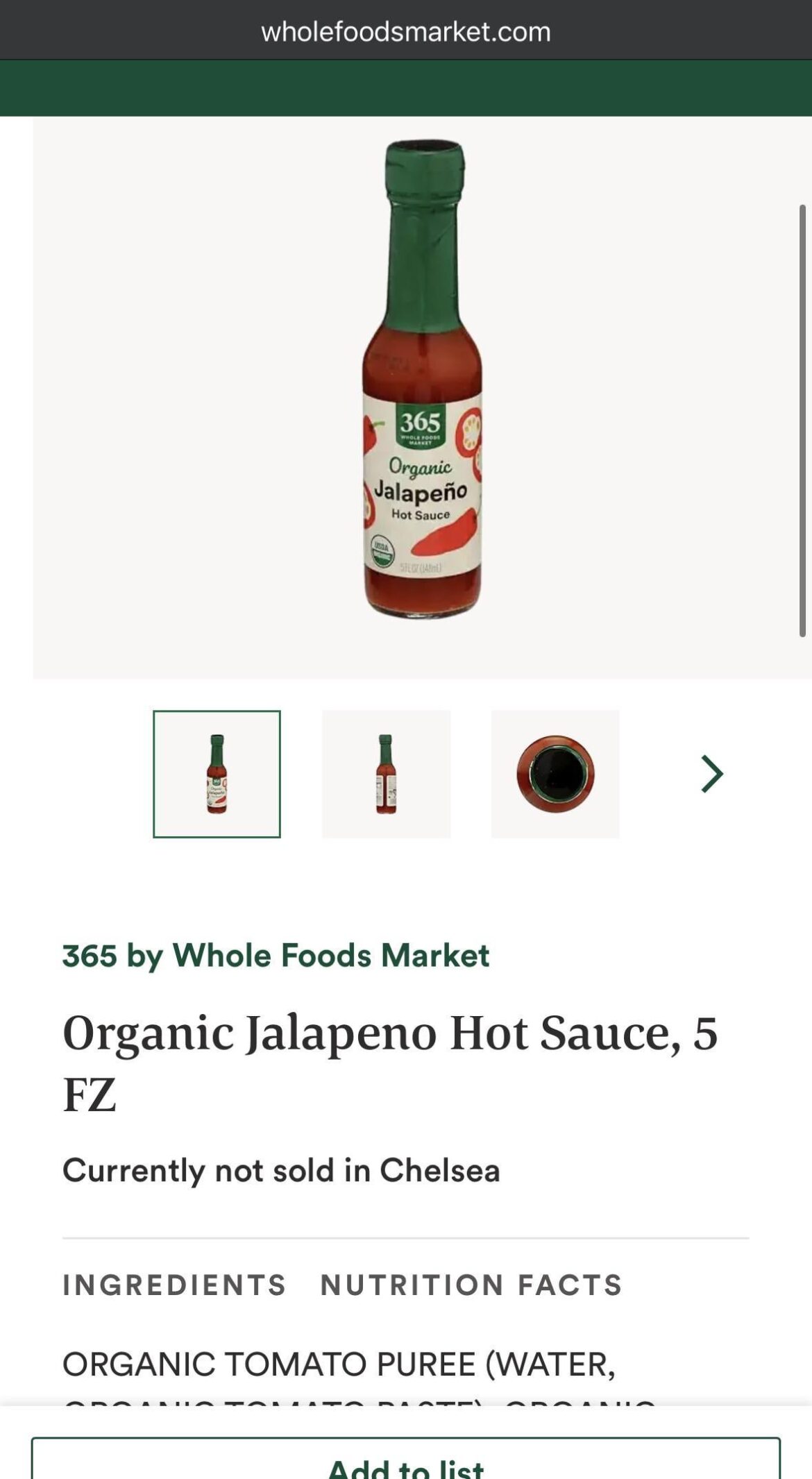 What’s a similarly tasting brand of hot sauce? 365 Organic Jalapeno Hot Sauce discontinued (according to Whole Foods person I spoke to)