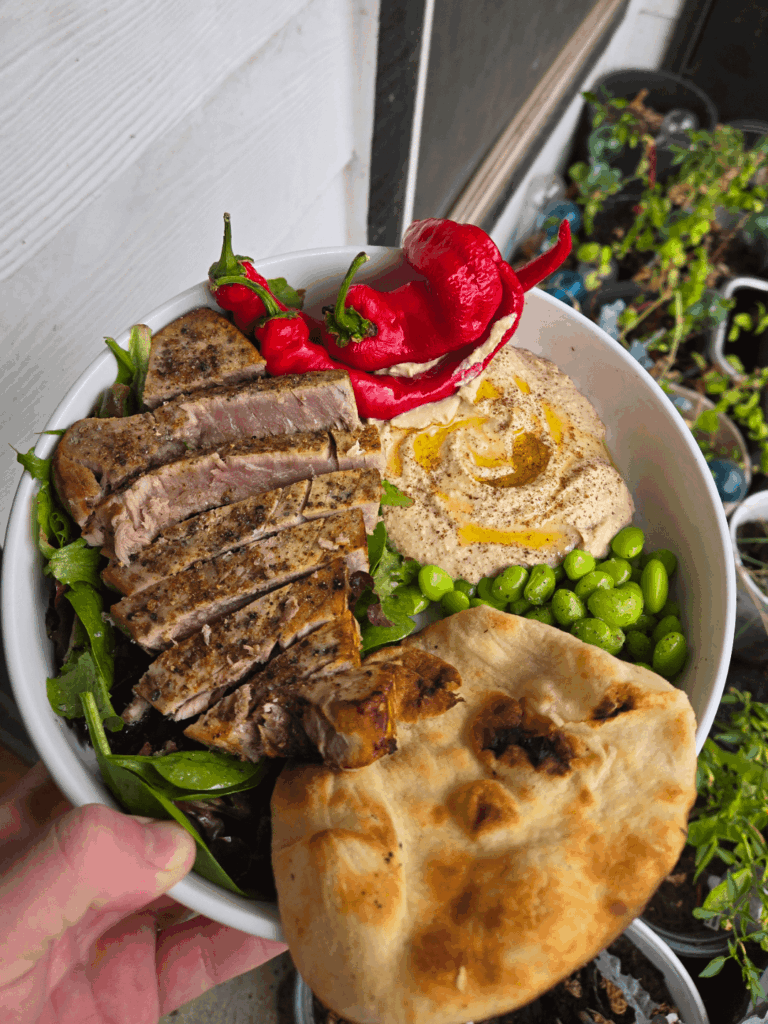 Seared Ahi on Mixed Greens