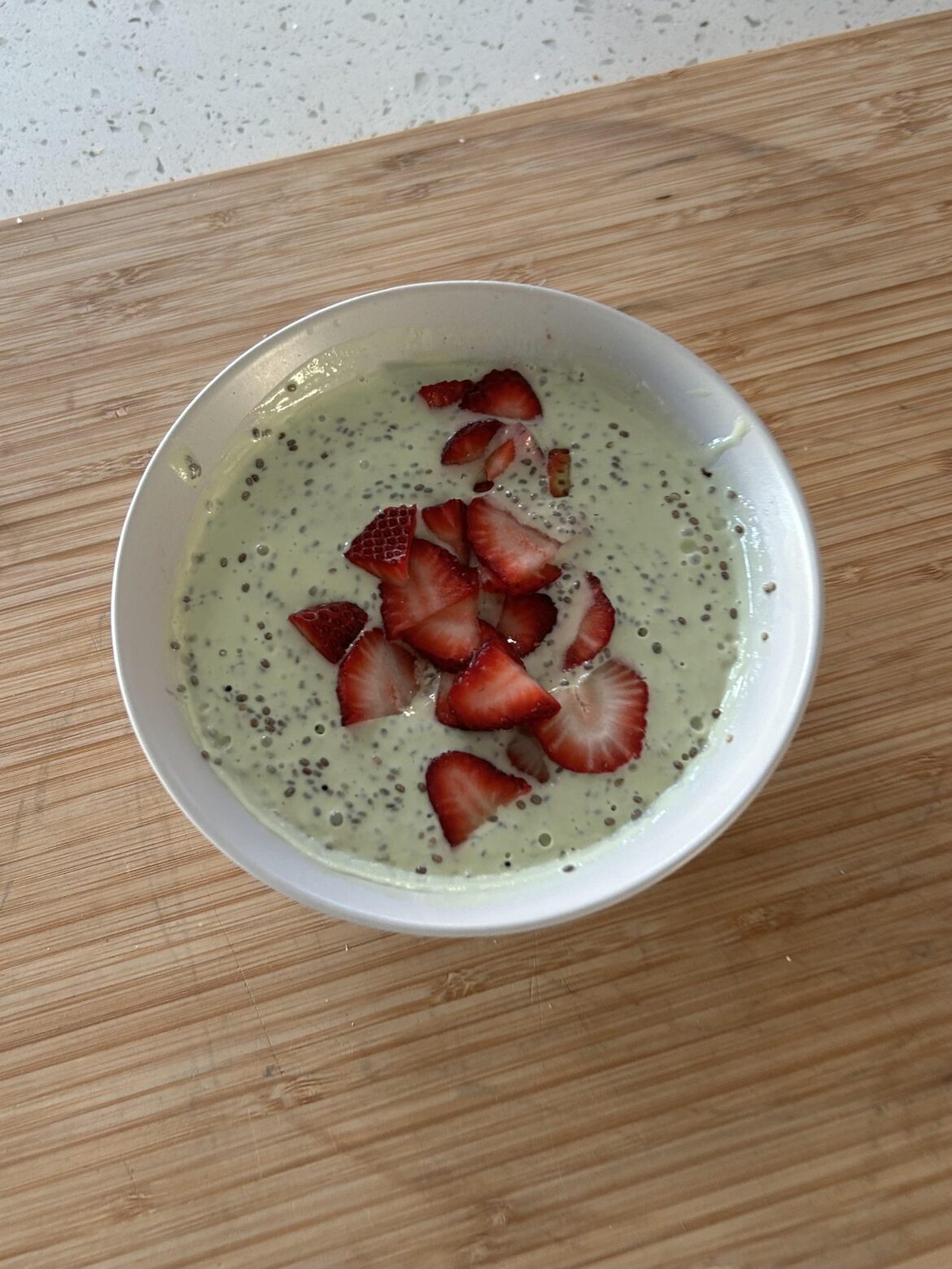 Strawberry matcha chia pudding Strawberry matcha chia pudding