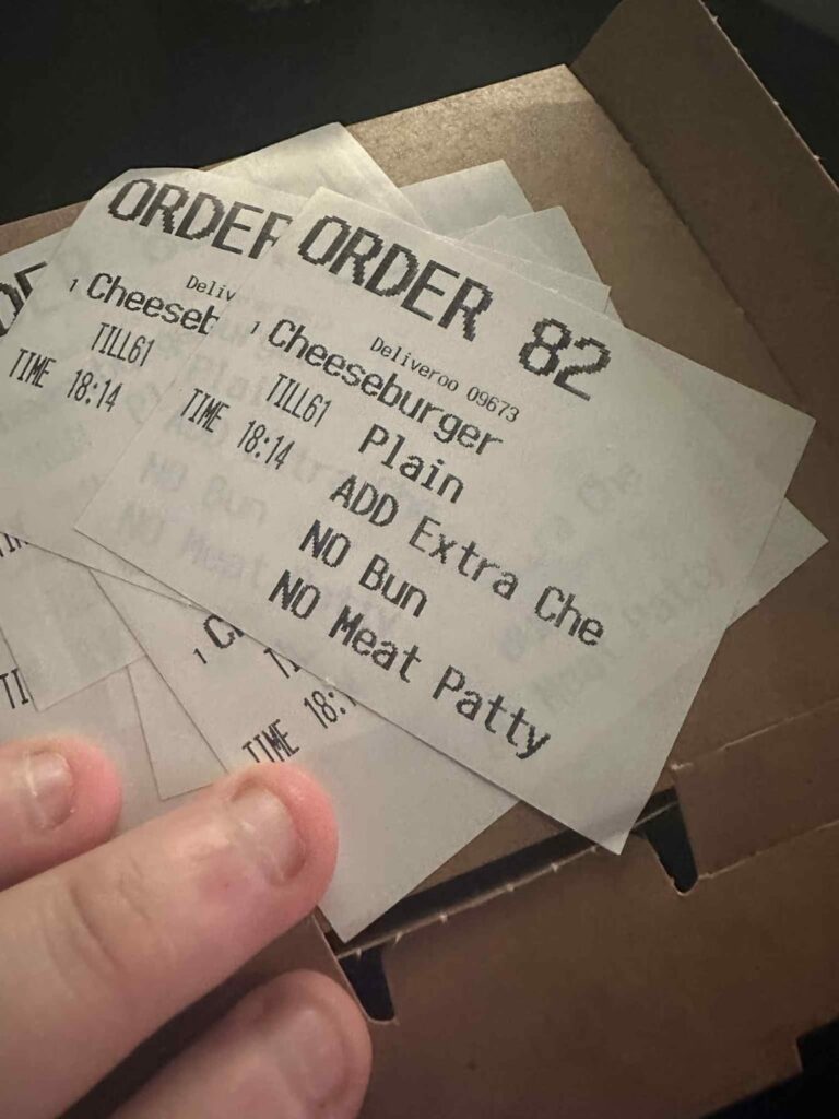 I messed up my McDonalds order and got none burger with extra cheese ;_;