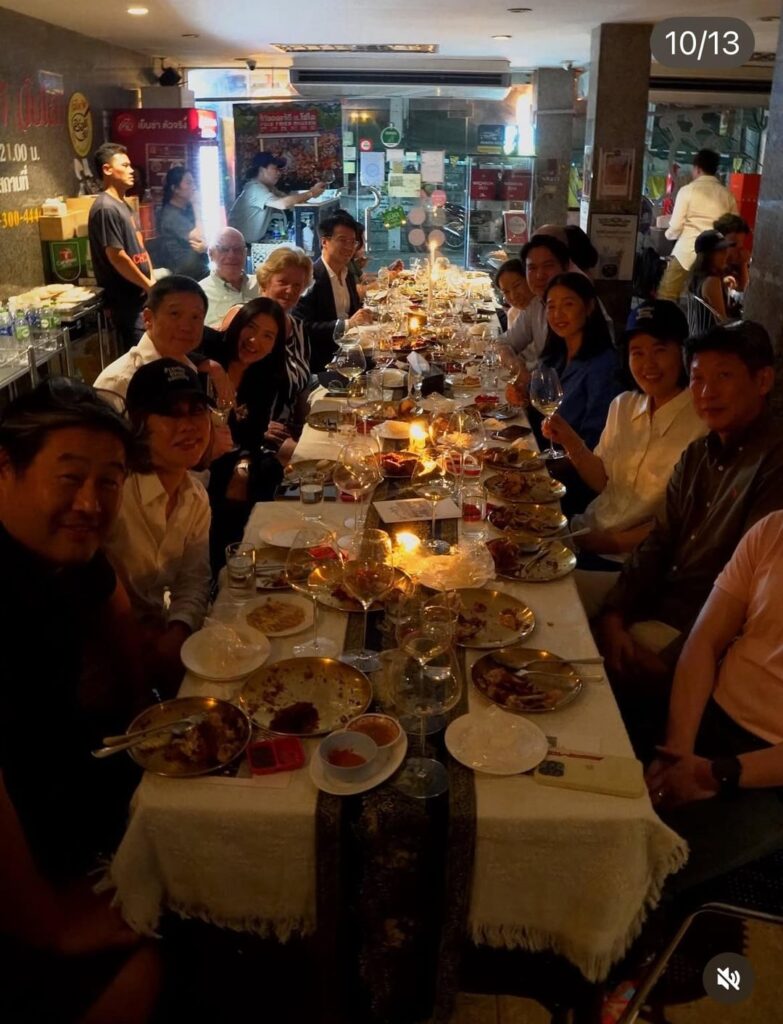 I hosted a Champagne and Chicken street food dinner in Bangkok