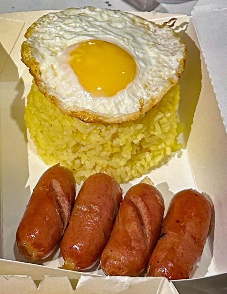Java rice & sausage with egg