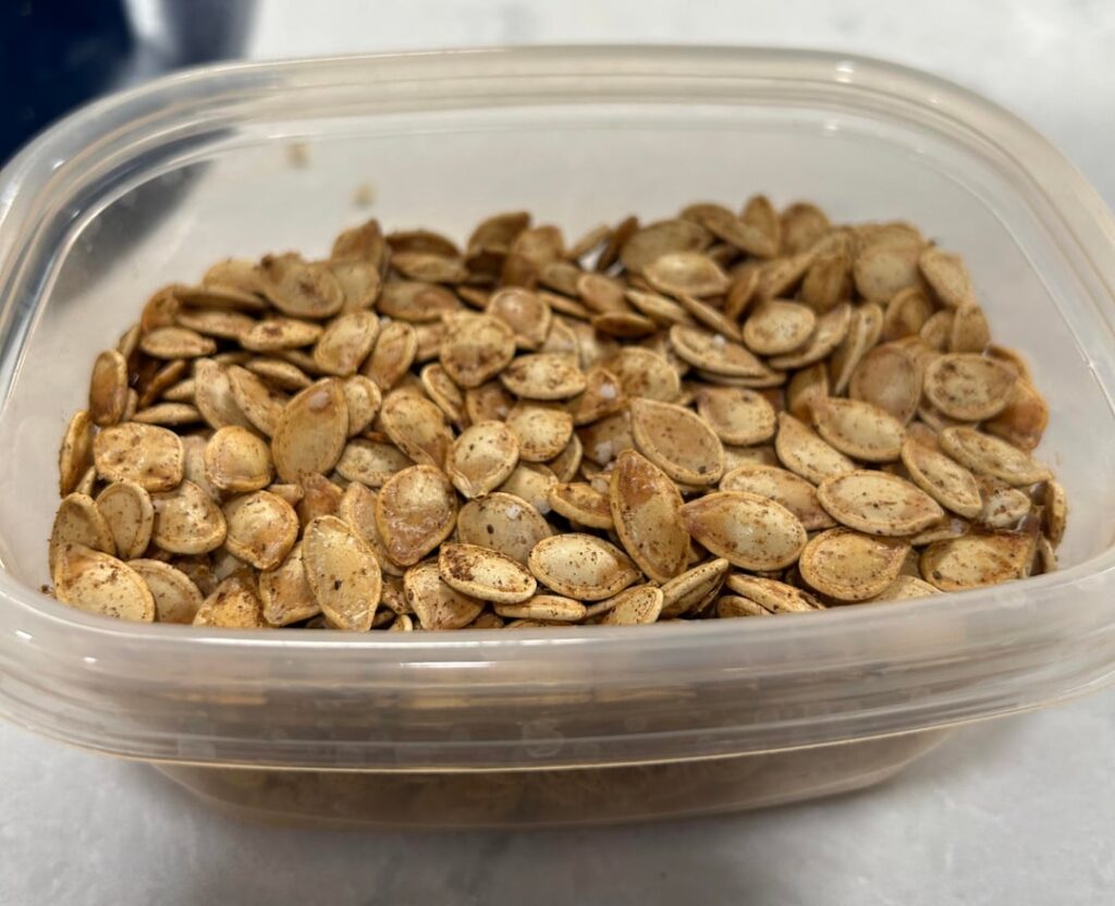 Pumpkin seeds – from two pie pumpkins at $5 total cost Pumpkin seeds - from two pie pumpkins at $5 total cost