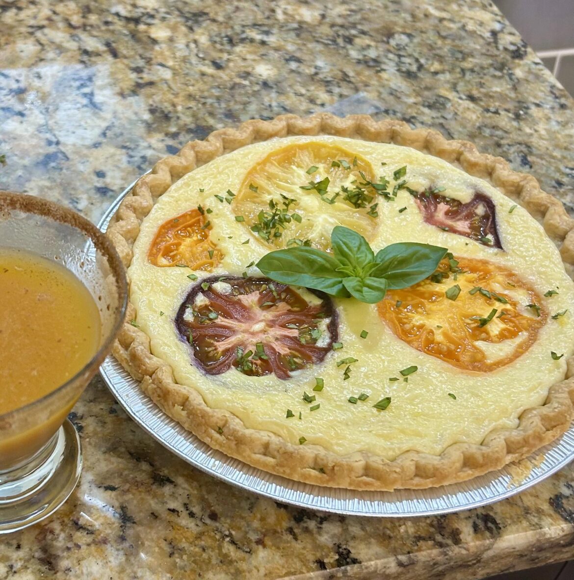 Mom’s friend turned my gorgeous tomatoes in this beautiful tart!