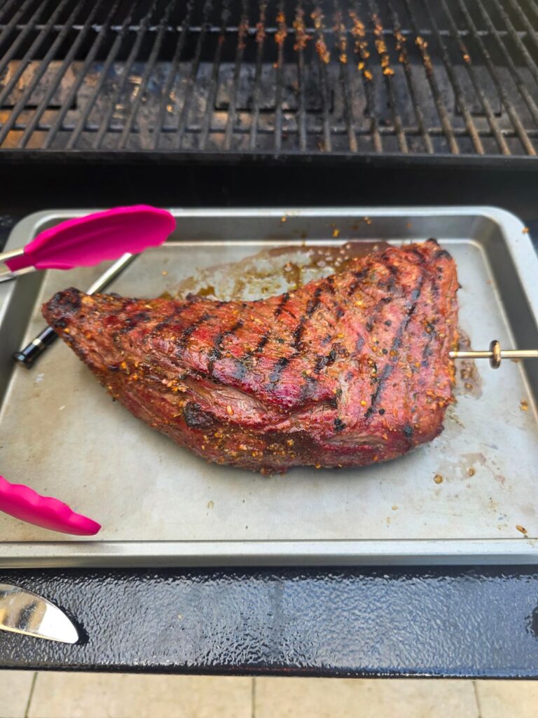 Smoked my first tri-tip today, it was awesome. Made a chimichurri sauce from scratch to go with it.