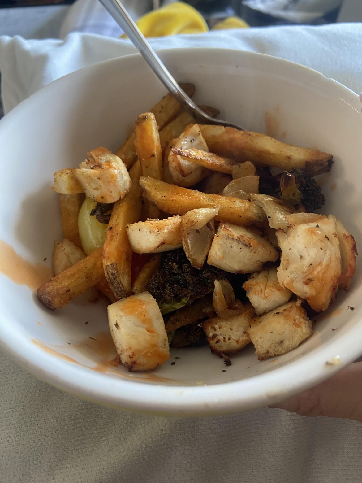 Today’s lunch- using up leftovers