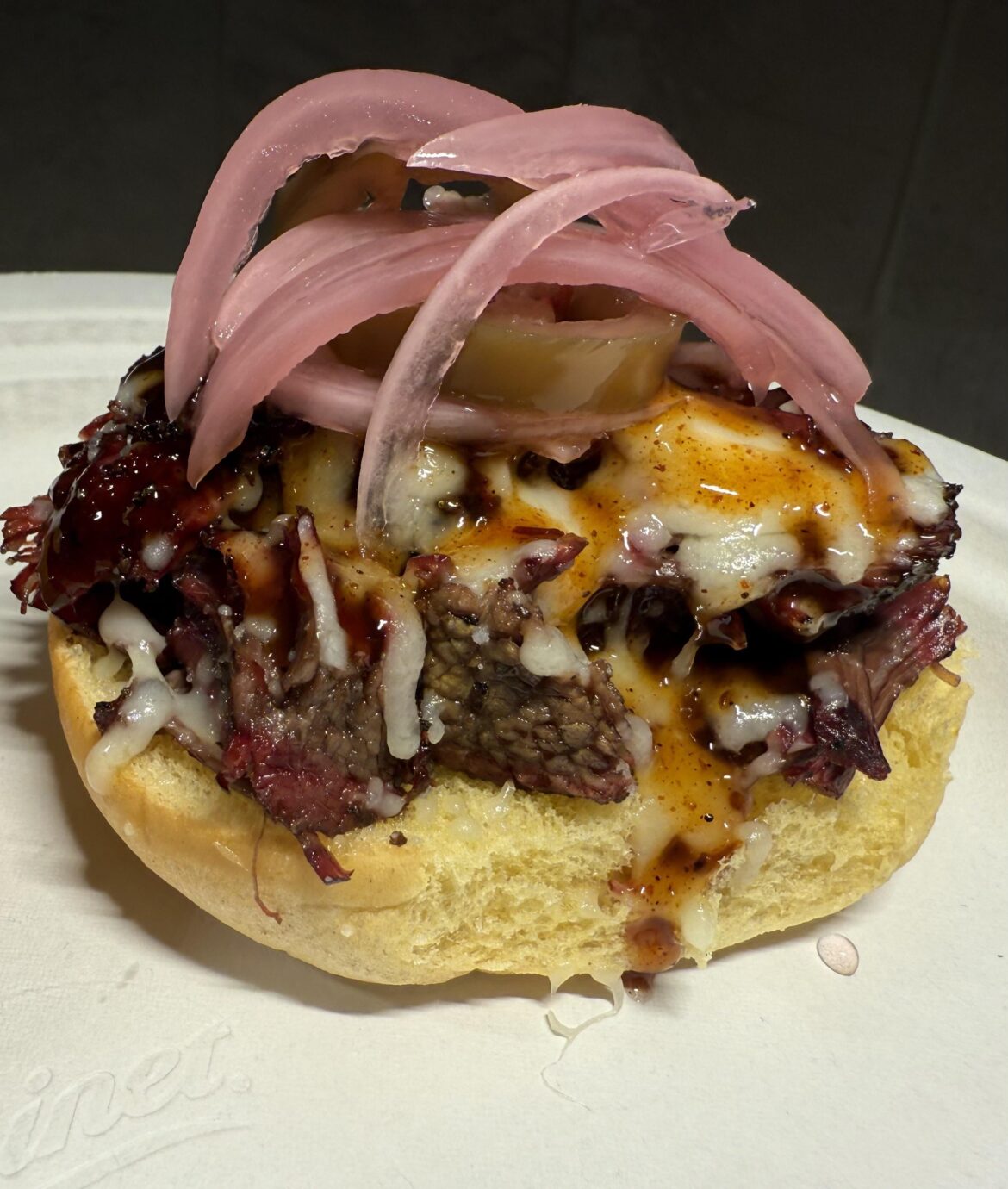 Made a sandwich with the leftovers smoked flat iron.