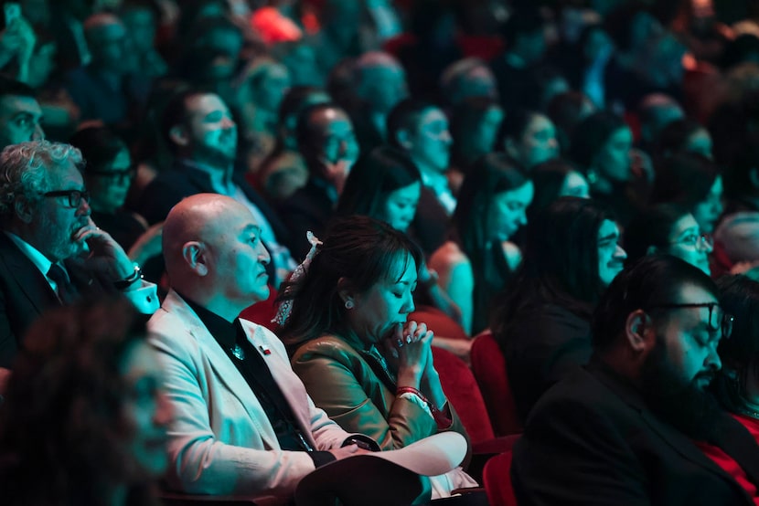 Chef Tatsuya Sekiguchi of Tatsu Dallas with his wife, Hiroko Sekiguchi, wait with...