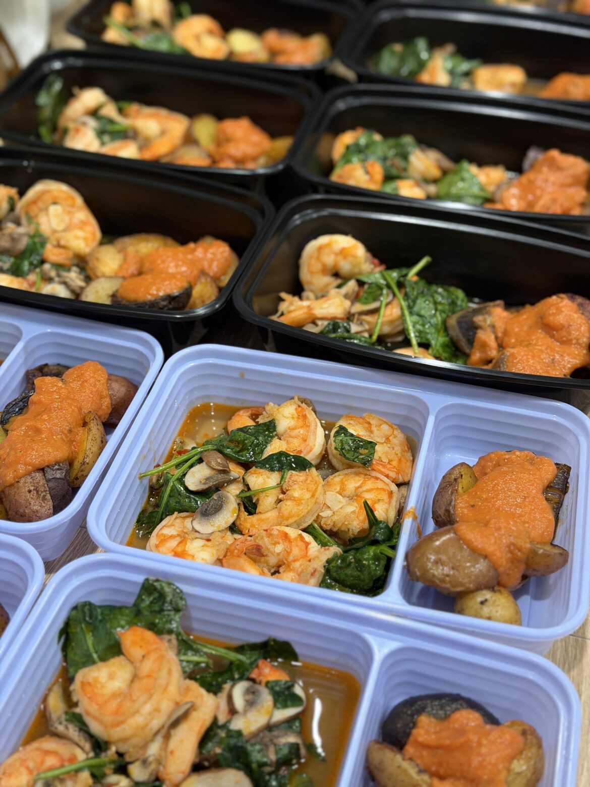 Gambas Al Ajillo with Potatoes