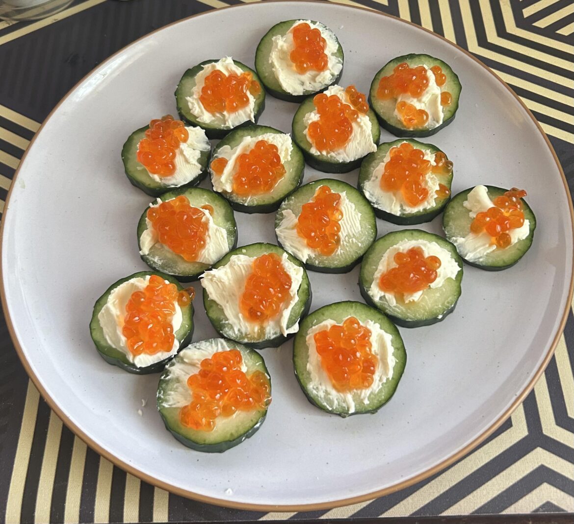 Caviar cucumbers