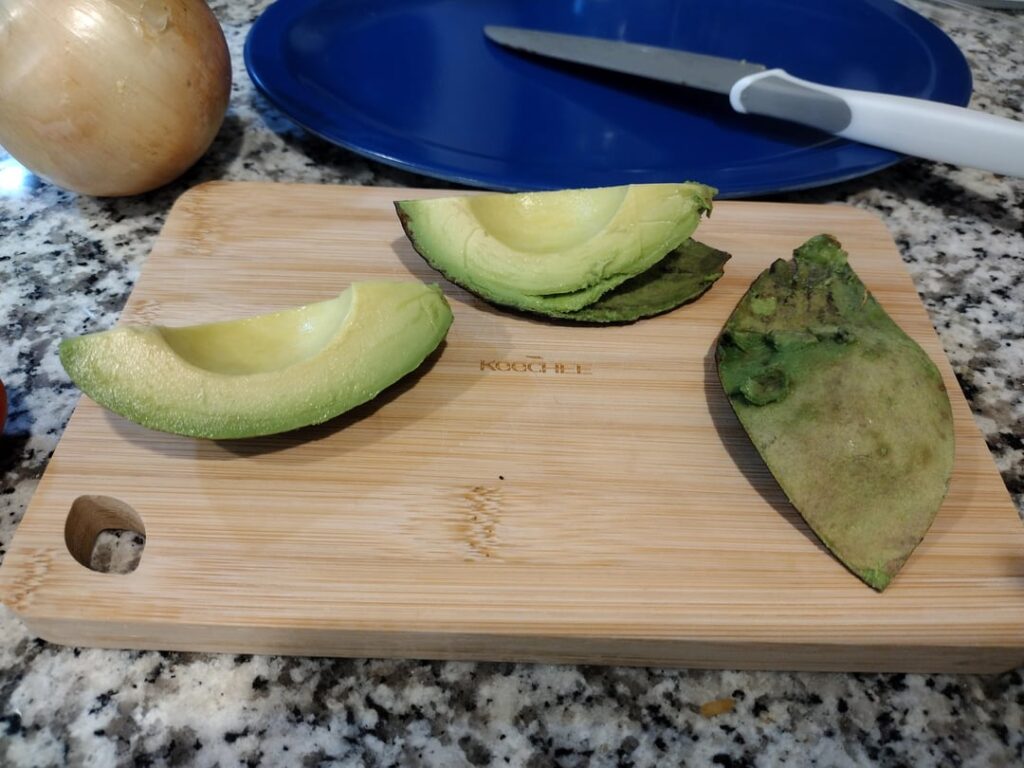 This is the easiest way to cut an avocado you'll ever see! It prevents the brown skin from scraping off on the meat, and gets rid of blemishes without you having to do any work. Enjoy!