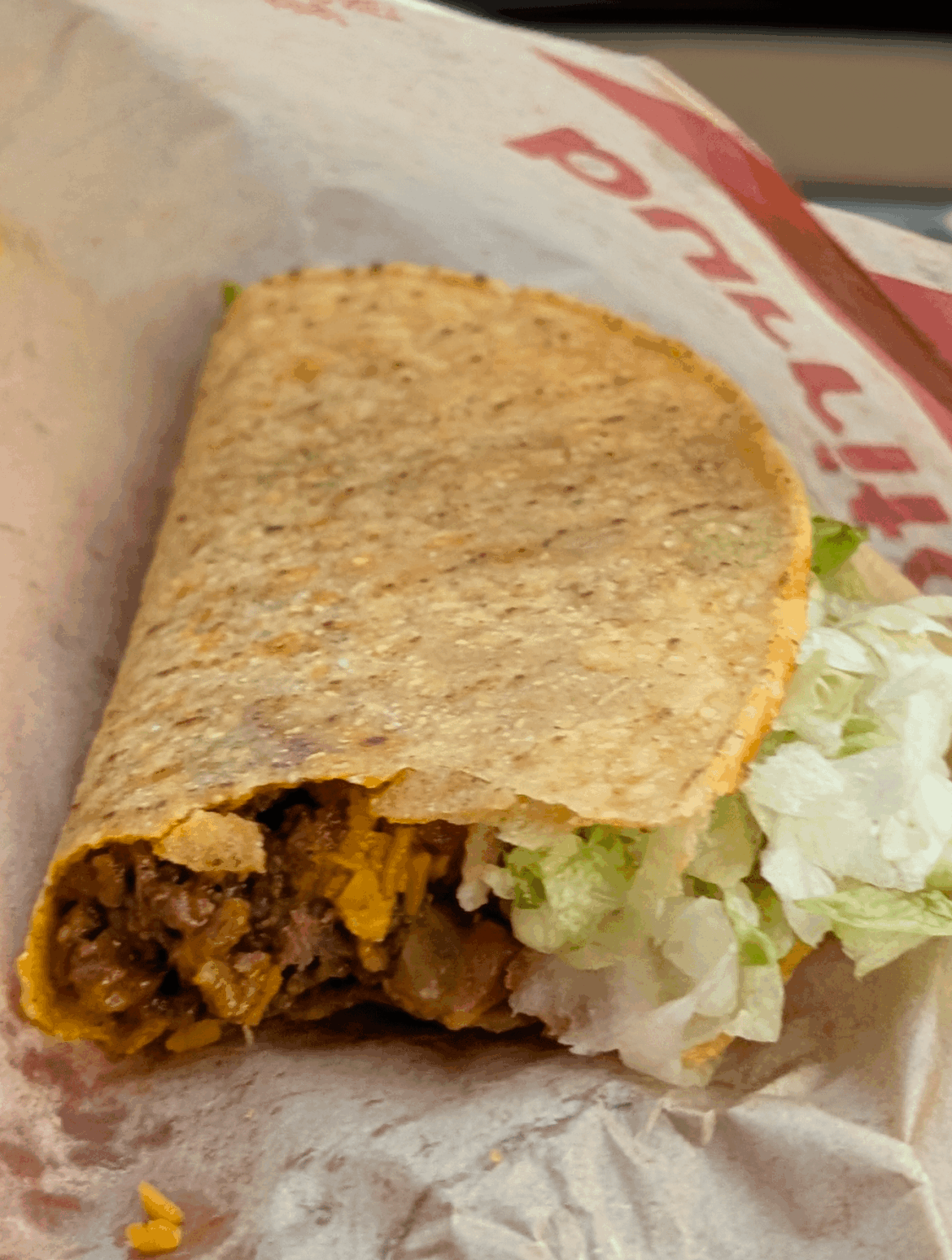 Fast food taco appreciation.