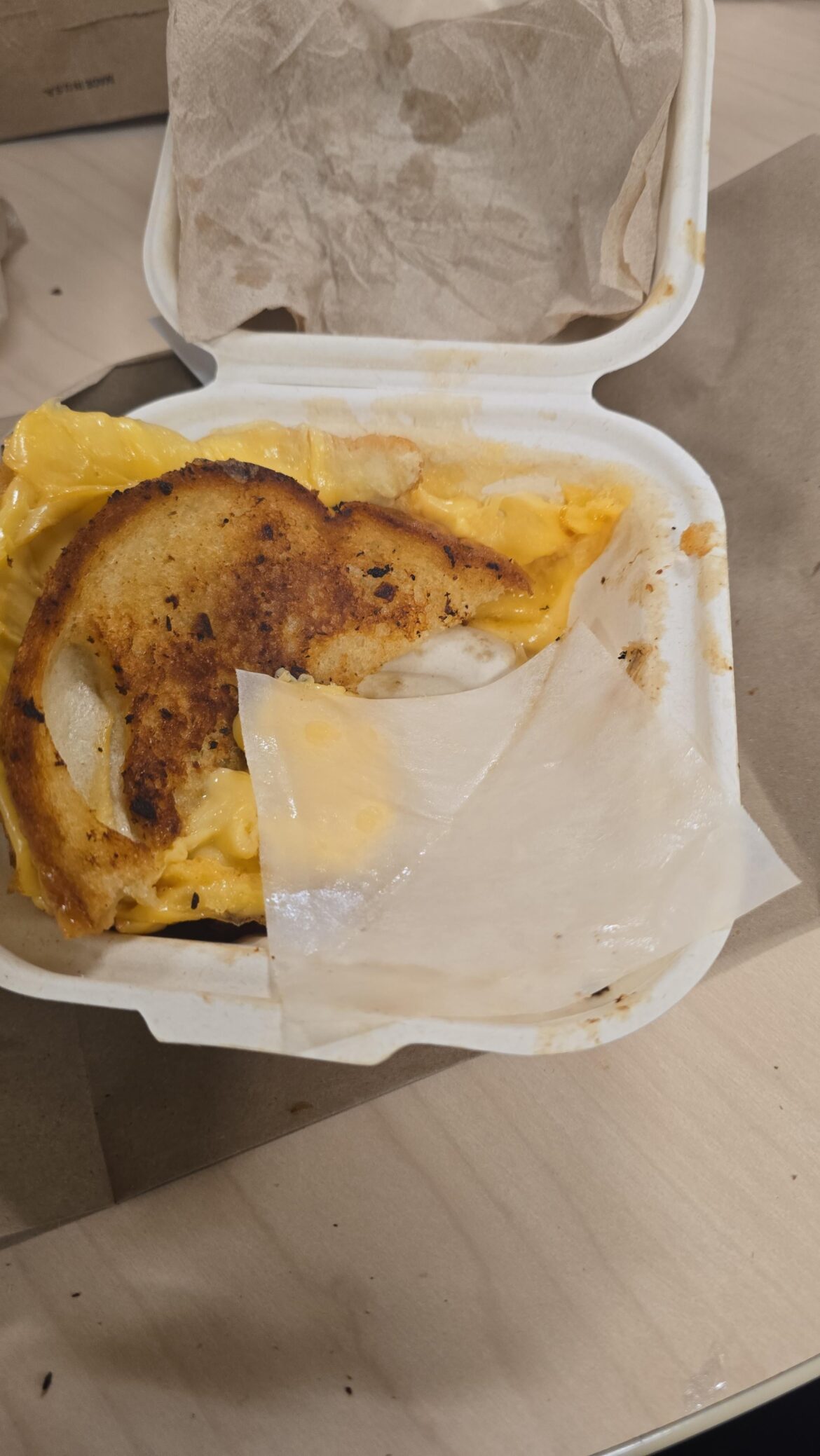 My grilled cheese came with a little paper garnish inside, does it still count as a grilled cheese?
