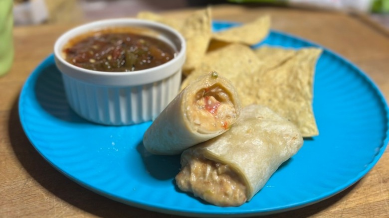 Red's Grilled Chicken and Cheddar on blue plate