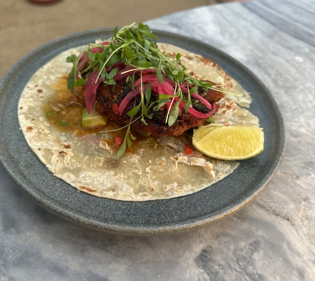 Soft-shell crab taco and some cocktails at Loreto in Frogtown $$