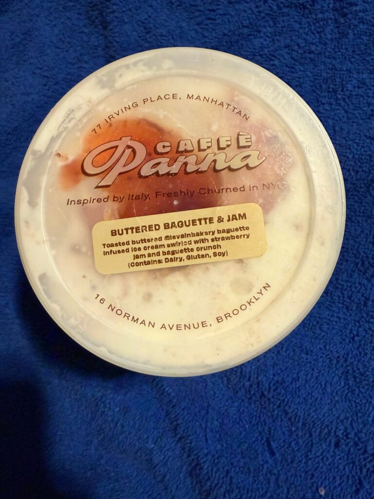 Caffe Panna Buttered Baguette &Jam Icecream