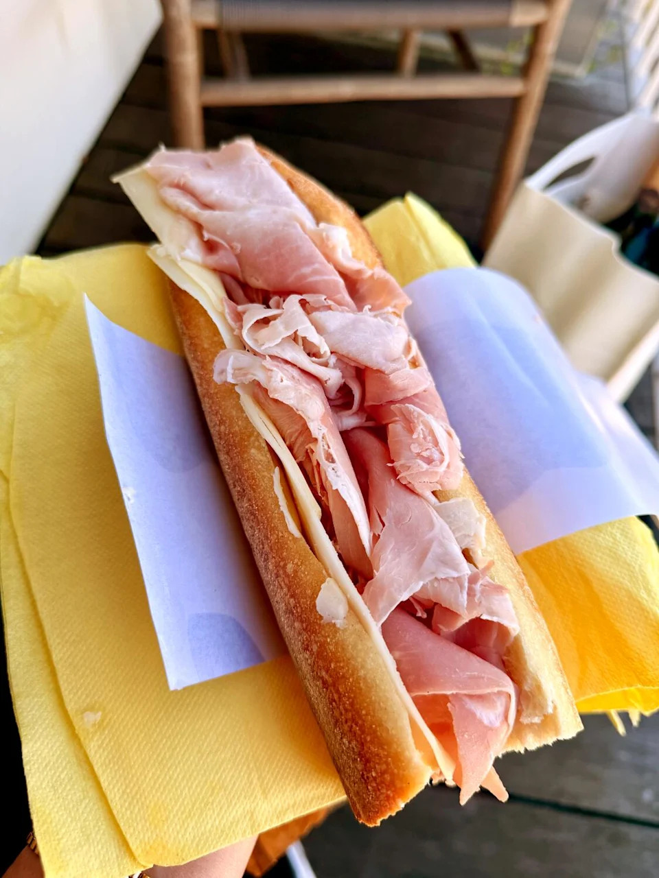A ham and butter sandwich from Caractère de Cochon in Paris.