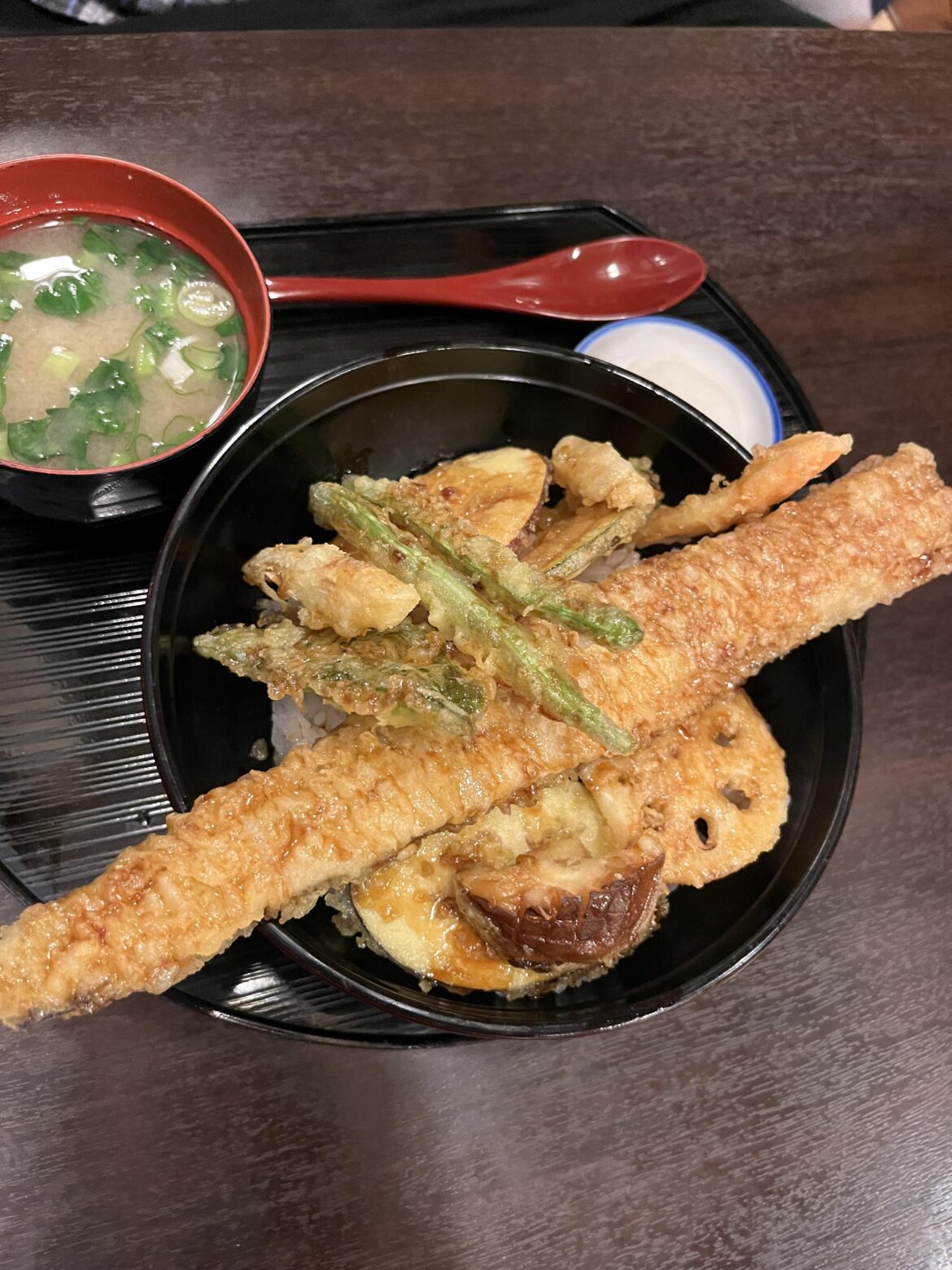 When your tempura is too big for the bowl