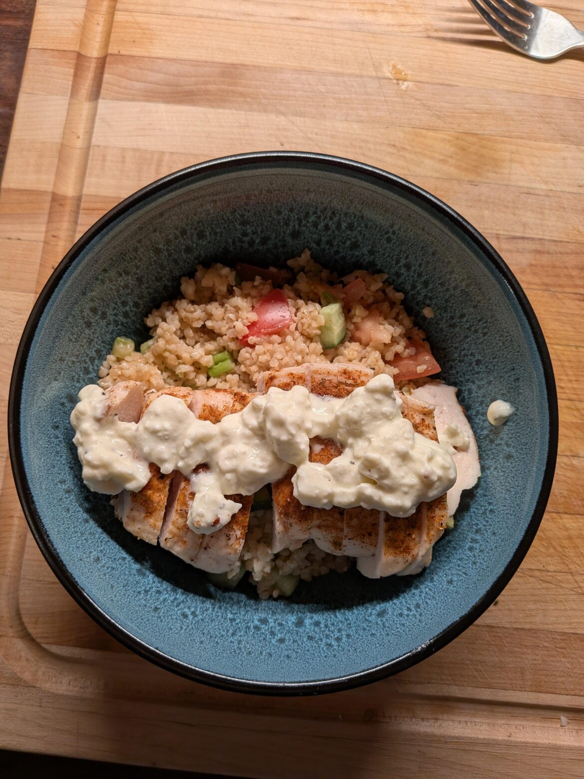 Chicken tabbouleh bowl