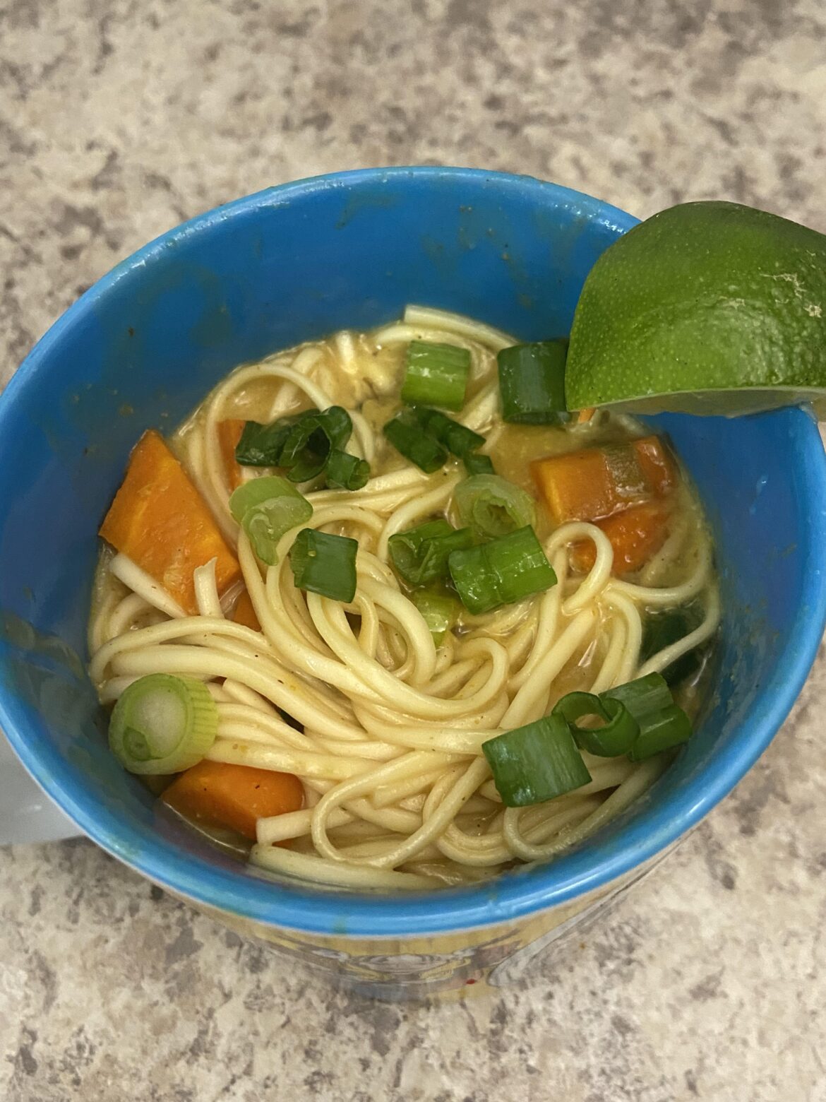 Vegan spicy coconut curry soup