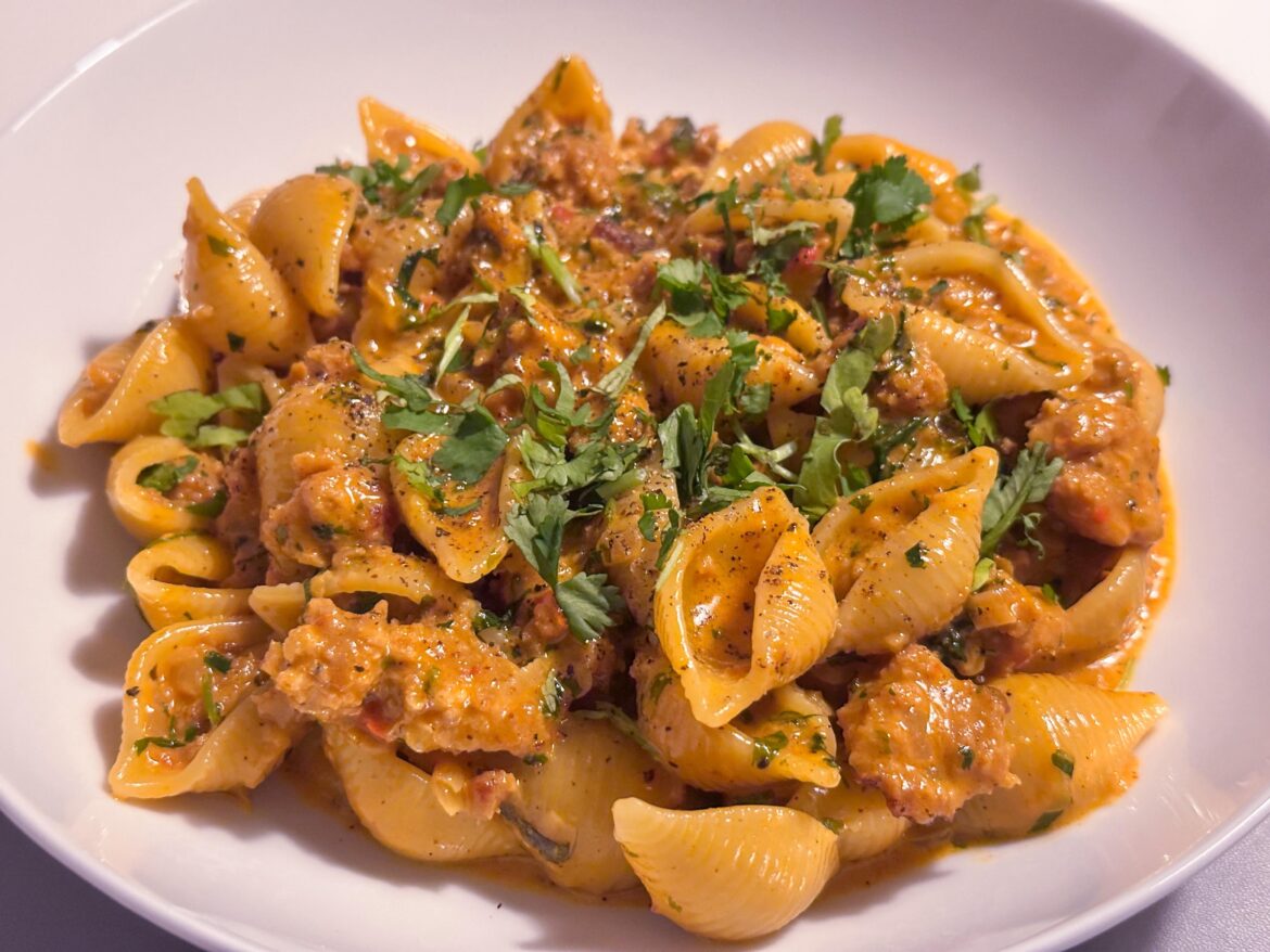 Sausage and Gochujang pasta