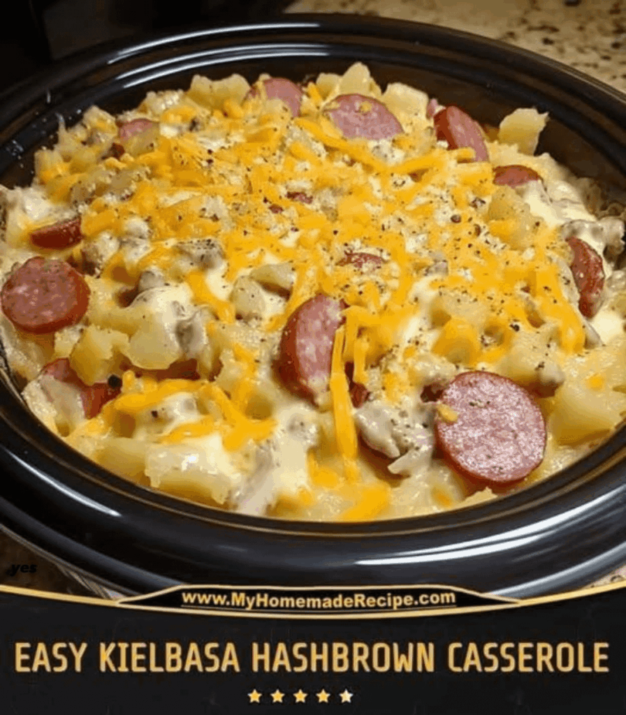 Easy kielbasa hashbrown casserole