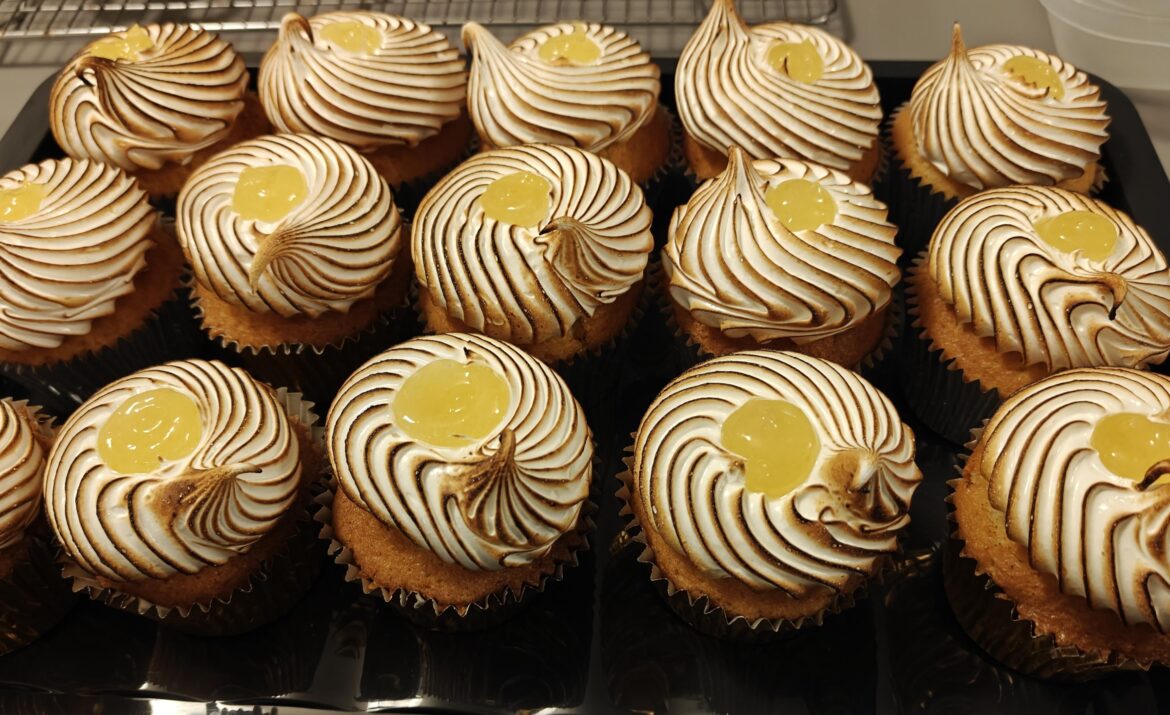 Made lemon meringue cupcakes to bring into the office today