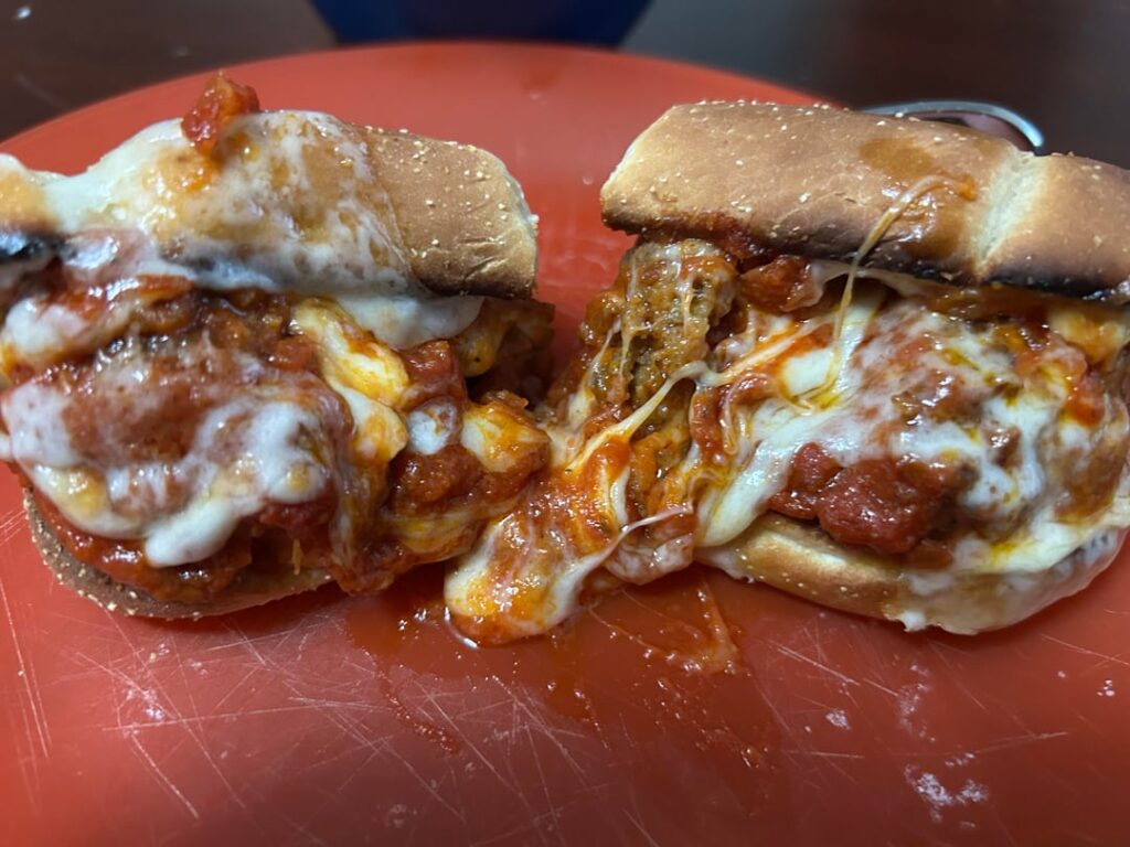 Meatball sub for dinner