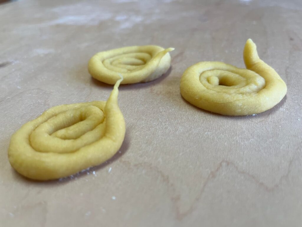 Vipere Cieche with tomatoes, olive oil, garlic, and chili