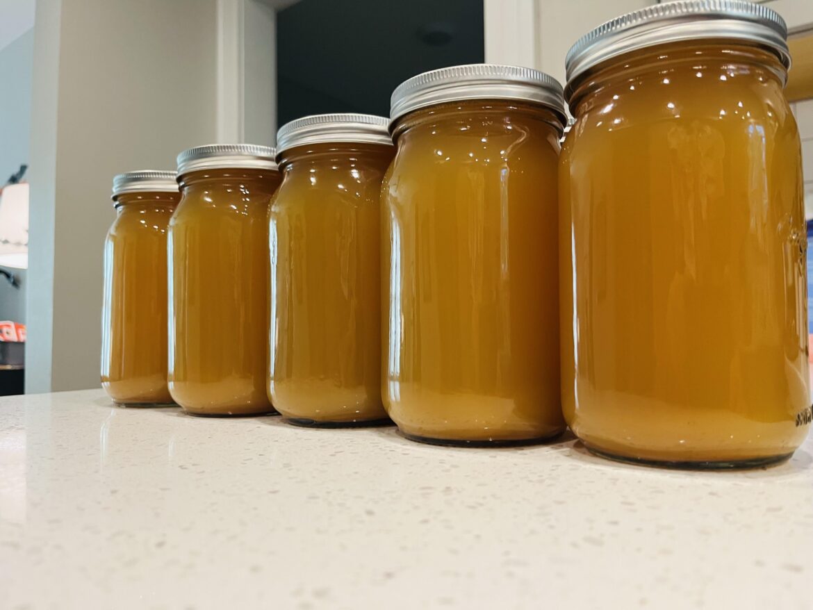 Put away 2.5 gallons of cider. This is about 1/10th of our tree.