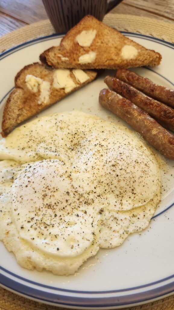 Eggs cooked in butter