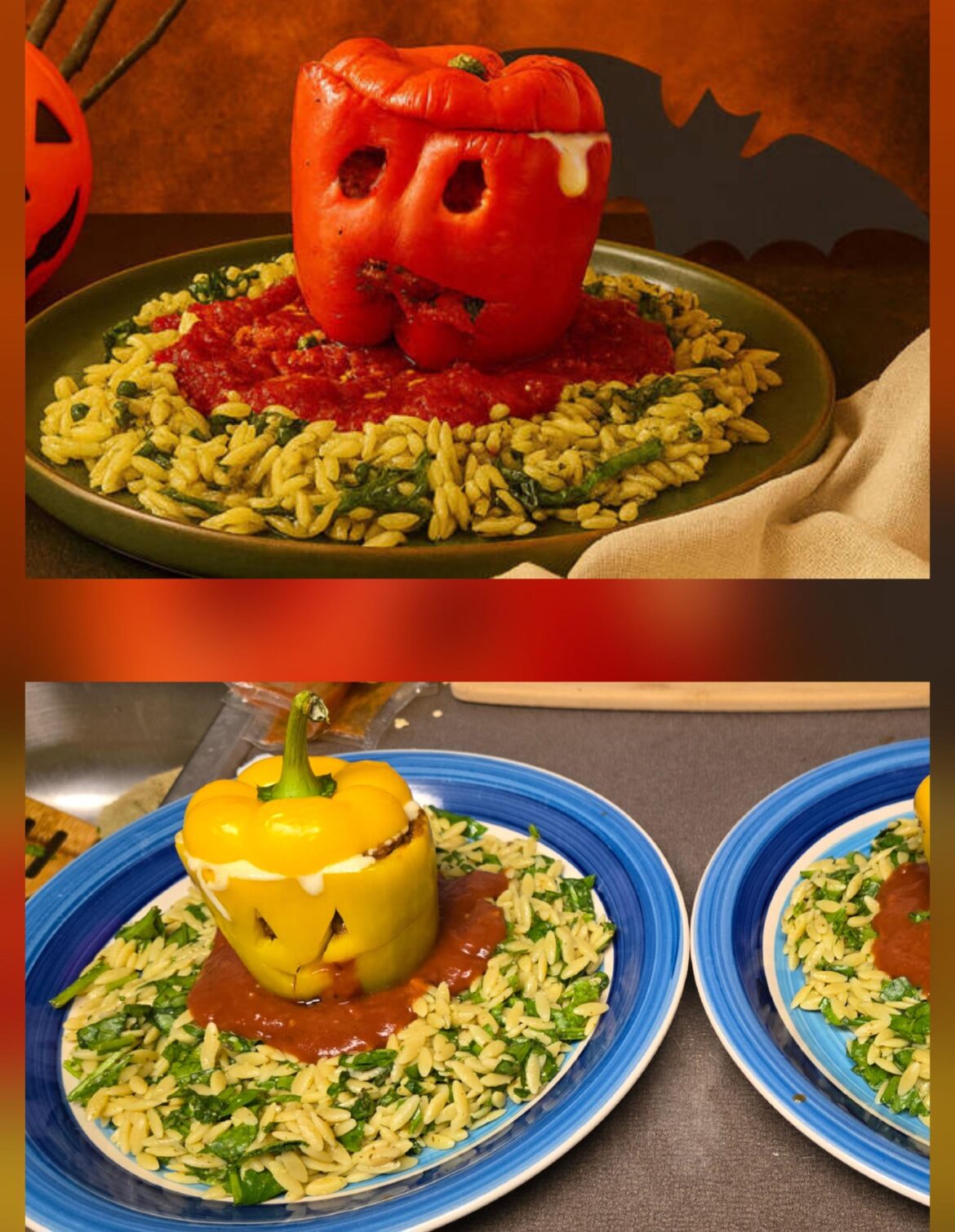 Jack o Lantern stuffed peppers were ok.. was a little disappointed they sent Yellow peppers