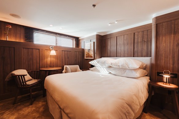 Woody, cabin feel … lower deck rooms.