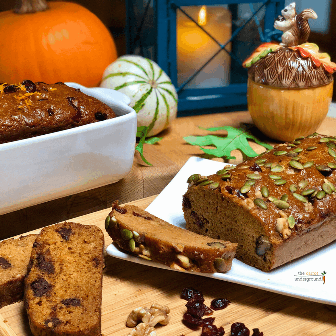 Vegan Applesauce Pumpkin Bread 🎃 pumpkin, spice, & everything nice